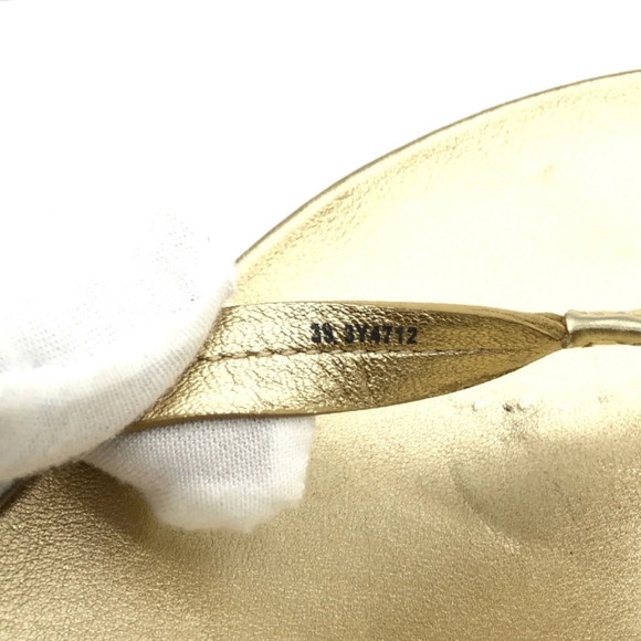 Prada Gold Wedged Sandals Size 39 - Picture 5 of 5